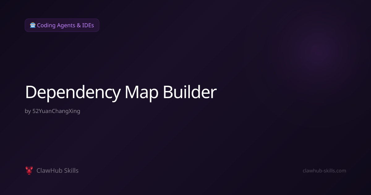 Dependency Map Builder — AI Agent Skill | Install, Stats & Docs ...